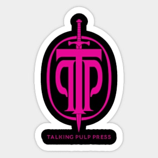 Talking Pulp Press logo - Pink Sticker